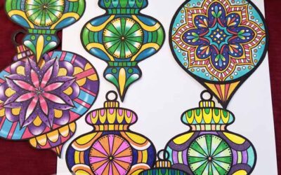 Beautiful Christmas Ornaments to Color