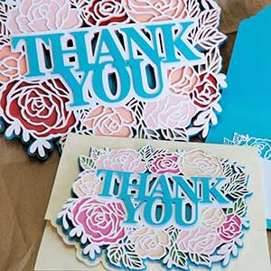 Thank you roses card