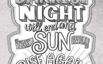 Even the Darkest Night will End – free coloring page