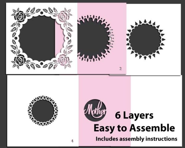 Mother Shadowbox Template Layers
