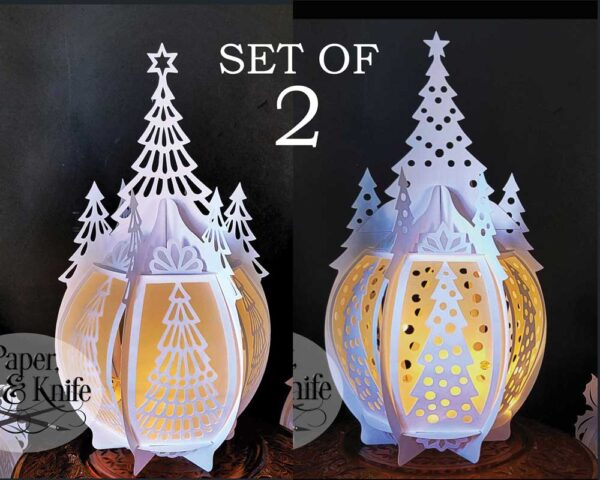 Christmas Tree Lantern Set