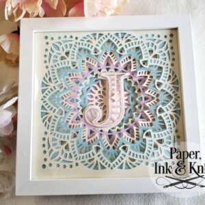 Monogram Alphabet shadowbox set Template