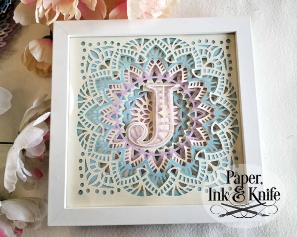 Monogram Alphabet shadowbox set Template