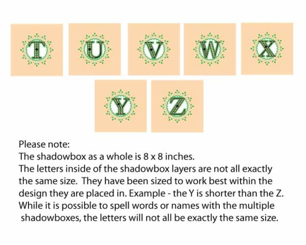 Alphabet Shadowbox Template