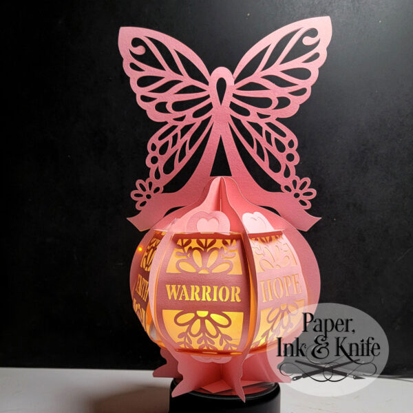 Breast Cancer Butterfly Lantern