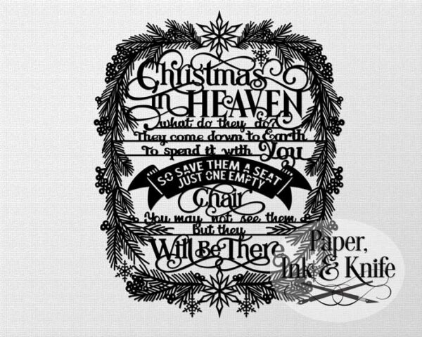 Christmas In Heaven Single Layer Template