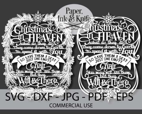 Christmas In Heaven Single Layer Template