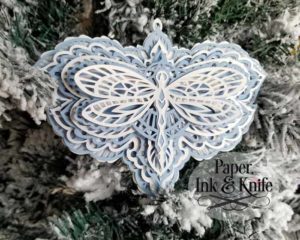 Dragonfly Layered Papercut Ornament Template