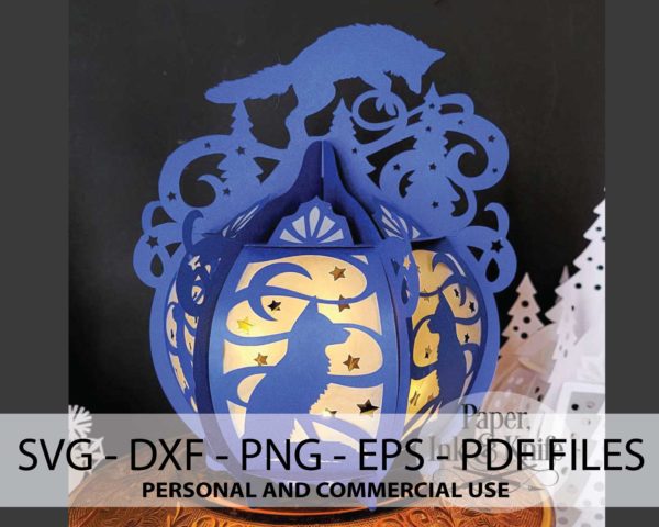 Fox 3D lantern Template files