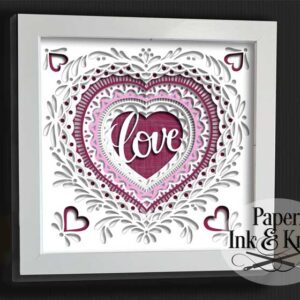 Heart Shadowbox Template