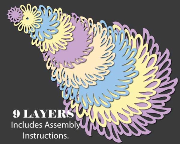 Lacy Layers 3D Paper Ornament Template