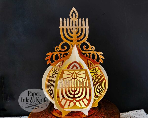 Menorah Paper Lighted 3D Lantern - Image 3