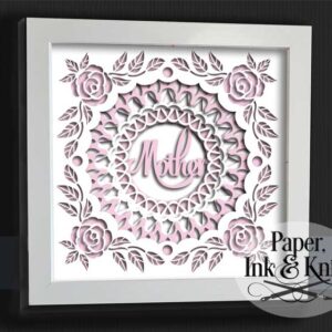 Mother Roses Shadowbox Template