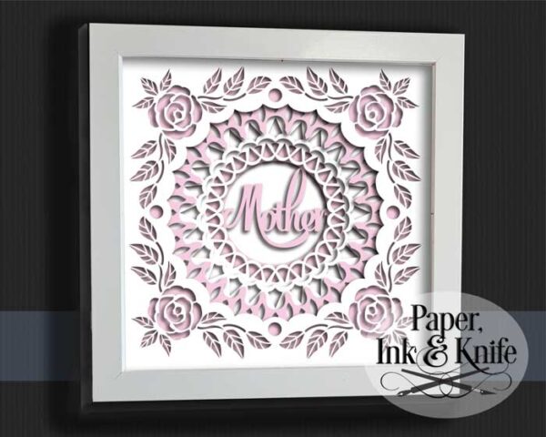 Mother Roses Shadowbox Template