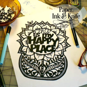 This Is My Happy Place - Papercut Template