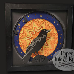 Raven moon 3D shadowbox template