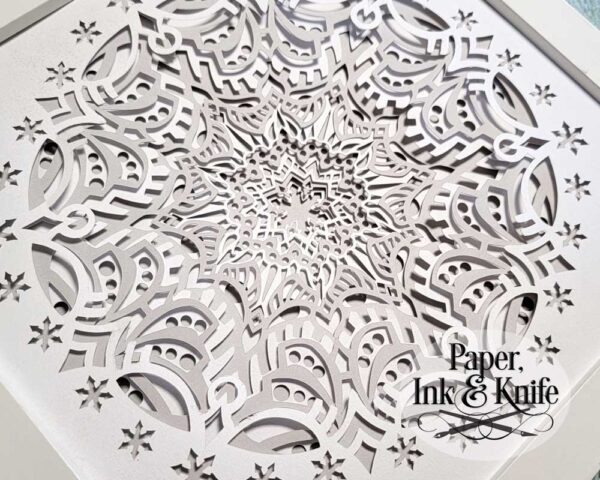 Snowflake Shadowbox Template detail