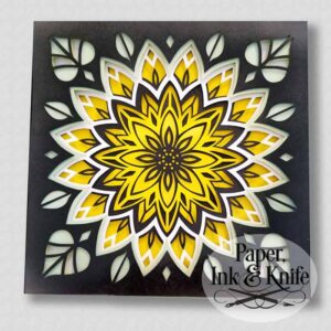 Sunflower Mandala Shadowbox Template