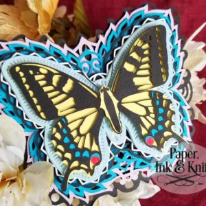Swallowtail Butterfly 3D papercut SVG